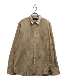 RRL（ダブルアールエル）の古着「切替カラーストライプシャツ」｜オレンジ