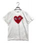 PLAY COMME des GARCONS（プレイ コムデギャルソン）の古着「WハートプリントTシャツ」｜ホワイト