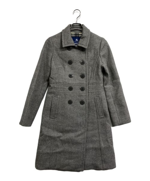 BURBERRY BLUE LABEL（バーバリーブルーレーベル）BURBERRY BLUE LABEL (バーバリーブルーレーベル) ウールトレンチコート グレー サイズ:40の古着・服飾アイテム