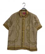 SUPREMEシュプリーム）の古着「Mosaic Silk S/S Shirt」｜ブラウン