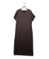 ATON（エイトン）の古着「Suvin 60/2 cap sleeve dress/スビン　60/2 キャップ　スリーブ　ドレス」｜ブラウン