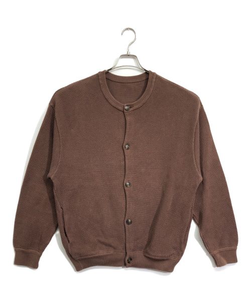 crepuscule（クレプスキュール）crepuscule (クレプスキュール) Moss stitch crew cardigan ブラウン サイズ:2の古着・服飾アイテム