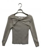 HER LIP TOハーリップトゥ）の古着「Twist Cutout Knit Pullover」｜ライトグレー