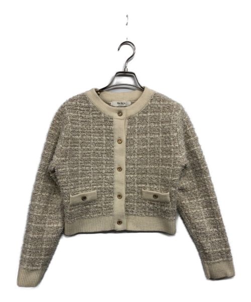 HER LIP TO（ハーリップトゥ）HER LIP TO (ハーリップトゥ) Mercer Tweed Cardigan ホワイト サイズ:Mの古着・服飾アイテム