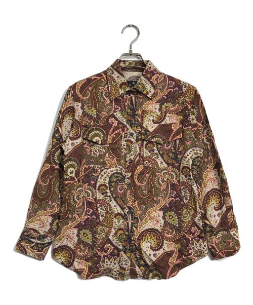 ETRO（エトロ）ETRO (エトロ) 総柄コットンシャツ パープル サイズ:40の古着・服飾アイテム