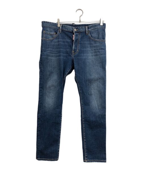 DSQUARED2（ディースクエアード）DSQUARED2 (ディースクエアード) PLAIN WASH SKATER JEAN/プレイン　ウォッシュ　スケーター　ジーン ブルー サイズ:52の古着・服飾アイテム