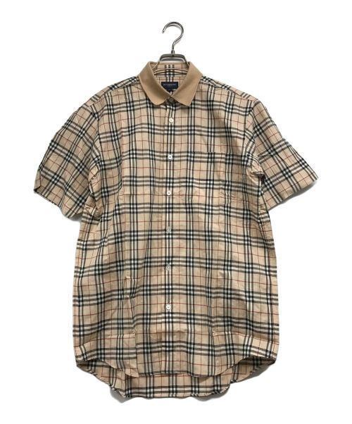 BURBERRY GOLF（バーバリーゴルフ）BURBERRY GOLF (バーバリーゴルフ) ノヴァチェックS/Sリネンシャツ ベージュ サイズ:Mの古着・服飾アイテム