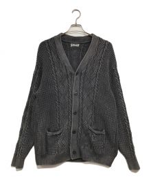 Schott（ショット）の古着「DULL COLOR CABLE COTTON CARDIGAN」｜ブラック