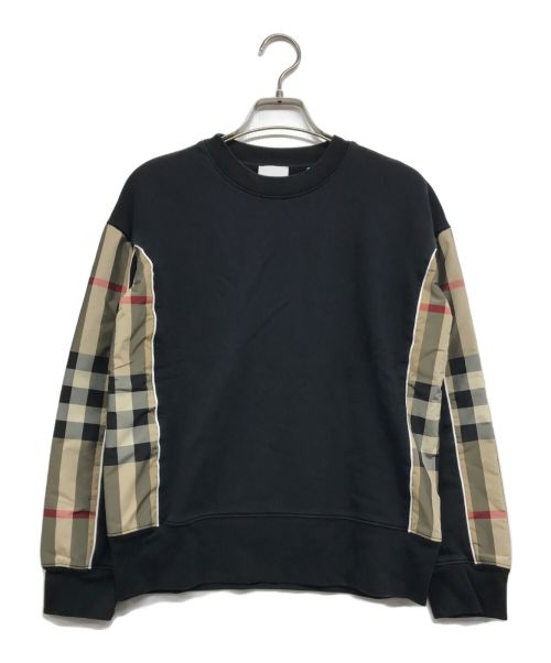 BURBERRY（バーバリー）BURBERRY (バーバリー) ナイロン切替スウェット ブラック サイズ:12の古着・服飾アイテム