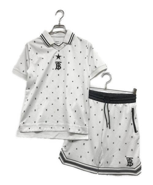 BURBERRY（バーバリー）BURBERRY (バーバリー) star and monogram mesh セットアップ/スター　モノグラム　メッシュ ホワイト サイズ:12の古着・服飾アイテム