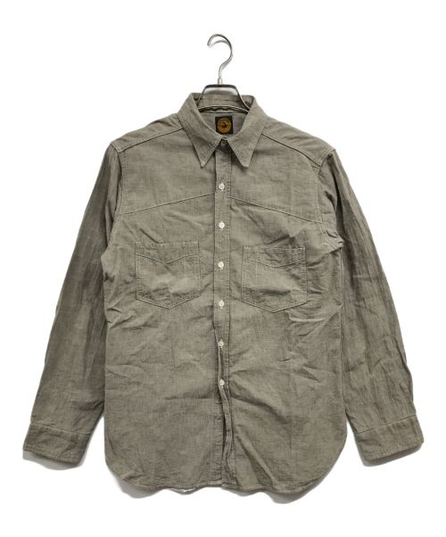 JOHN GLUCKOW（ジョン グラッコー）JOHN GLUCKOW (ジョン グラッコー) 1920～1930s Dockworker's Shirt グレー サイズ:38の古着・服飾アイテム