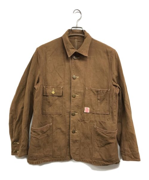 HEADLIGHT（ヘッドライト）HEADLIGHT (ヘッドライト) HEADLIGHT 9oz. BROWN DUCK WORK COAT ブラウン サイズ:38の古着・服飾アイテム