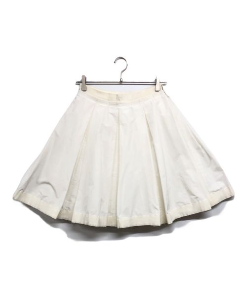 MONCLER（モンクレール）MONCLER (モンクレール) フレアスカート ホワイト サイズ:42の古着・服飾アイテム