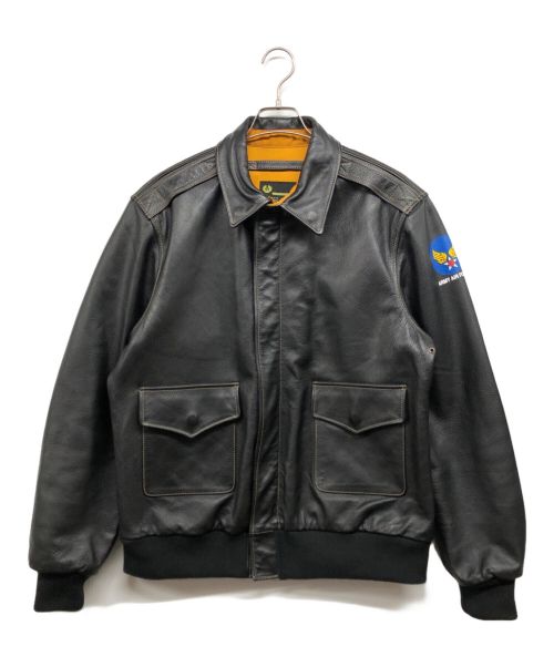 USED（ユーズド）USED (ユーズド) A-2レザーフライトジャケット ブラック サイズ:3XLの古着・服飾アイテム