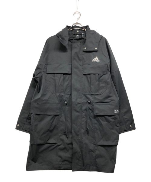 adidas（アディダス）adidas (アディダス) PRSVEツイルロングコート ブラック サイズ:XLの古着・服飾アイテム