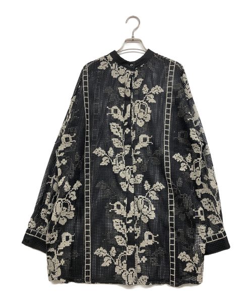 Ameri（アメリ）AMERI (アメリ) MEDI CROSS SHIRT/メディ　クロス　シャツ ブラック サイズ:Fの古着・服飾アイテム