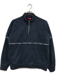 SUPREME（シュプリーム）の古着「Logo Piping half Zip Aweatsshirt」｜ネイビー