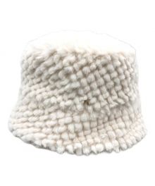 HER LIP TO（ハーリップトゥ）の古着「Cutting Faux Fur Bucket Hat」｜ホワイト