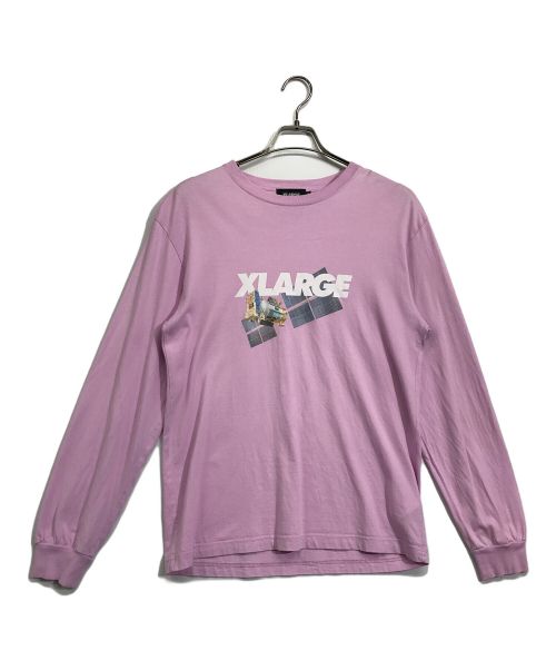 X-LARGE（エクストララージ）X-LARGE (エクストララージ) プリントカットソー ピンク サイズ:Mの古着・服飾アイテム