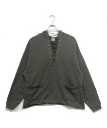 6(ROKU) BEAUTY&YOUTH（ロク ビューティーアンドユース）の古着「LACE UP HOODIE」｜カーキ