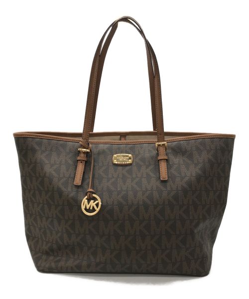 MICHAEL KORS（マイケルコース）MICHAEL KORS (マイケルコース) トートバッグ ブラウンの古着・服飾アイテム