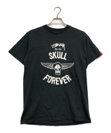 stussy×NEIGHBORHOOD（ステューシー×ネイバーフッド）の古着「SKULL FOREVER Tシャツ」｜ブラック