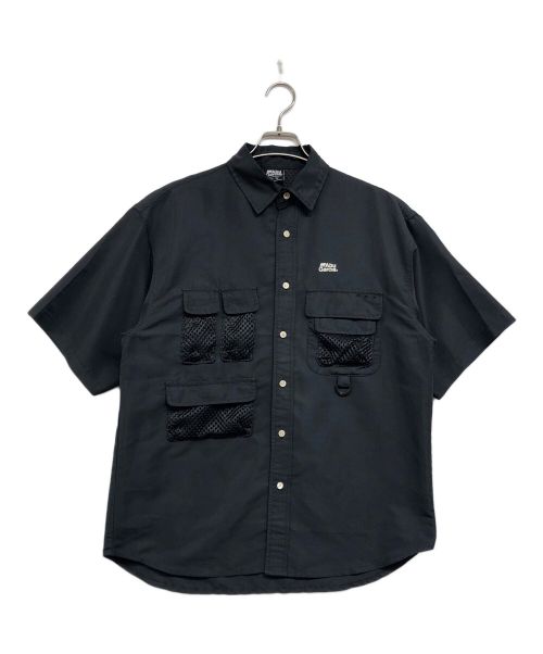 Abu Garcia（アブガルシア）Abu Garcia (アブガルシア) 別注FISHING SHIRT ブラック サイズ:Mの古着・服飾アイテム