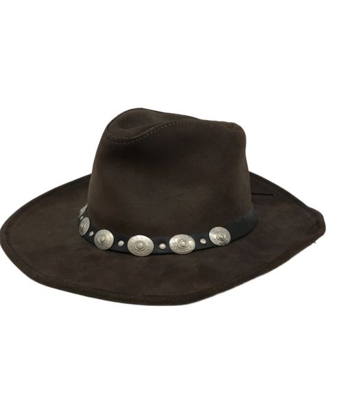 HENSCHEL HAT（ヘンシェルハット）HENSCHEL HAT (ヘンシェルハット) コンチョ付きカウボーイハット ブラウン サイズ:Mの古着・服飾アイテム