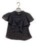 Her lip to（ハーリップトゥ）の古着「Floral Lace Ruffled Top」｜ブラック