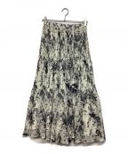 HER LIP TOハーリップトゥ）の古着「Plested chiffon long skirt」｜ホワイト