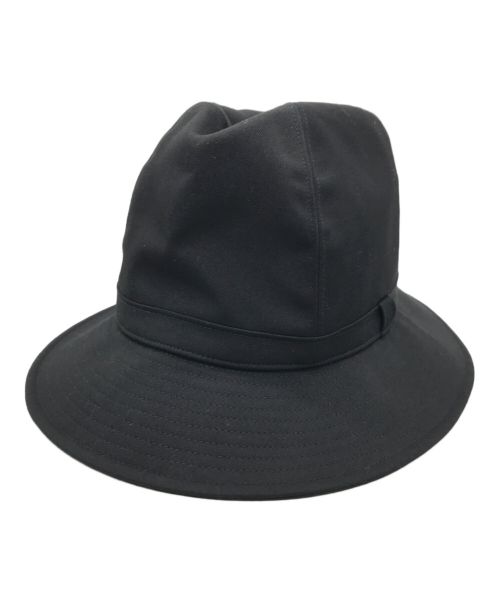 Yohji Yamamoto pour homme（ヨウジヤマモト プールオム）Yohji Yamamoto pour homme (ヨウジヤマモト プールオム) GABARDINE FEDORA HAT ブラック サイズ:5の古着・服飾アイテム