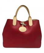 LONGCHAMPロンシャン）の古着「Roseau Reversible Leather Tote Bag」｜レッド