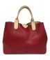 LONGCHAMP (ロンシャン) Roseau Reversible Leather Tote Bag レッド：6000円