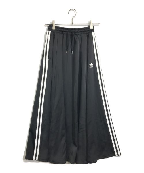 adidas（アディダス）adidas (アディダス) LONG SATIN SKIRT ブラック サイズ:Sの古着・服飾アイテム