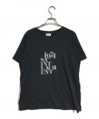 Saint Laurent Parisサンローランパリ）の古着「1971ラメプリントTシャツ」｜ブラック