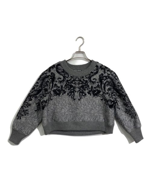 DOLCE & GABBANA（ドルチェ＆ガッバーナ）DOLCE & GABBANA (ドルチェ＆ガッバーナ) Embroidered Crew Neck Sweatshirt グレー サイズ:38の古着・服飾アイテム