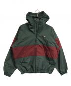 HIDE AND SEEKハイドアンドシーク）の古着「Nylon Zip Jacket」｜レッド×カーキ