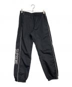 SUPREMEシュプリーム）の古着「Striped Logo Warm Up Pant」｜ブラック