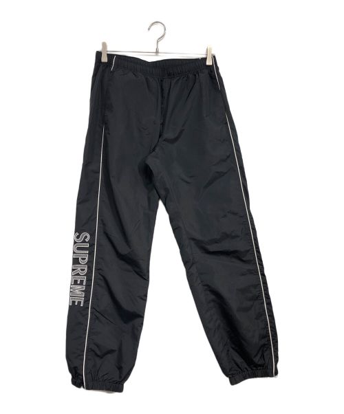 SUPREME（シュプリーム）Supreme (シュプリーム) Striped Logo Warm Up Pant ブラック サイズ:Sの古着・服飾アイテム