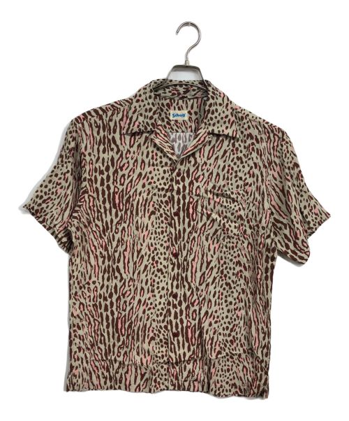 Schott（ショット）Schott (ショット) RAYON SHIRT LEOPARD ブラウン サイズ:Mの古着・服飾アイテム