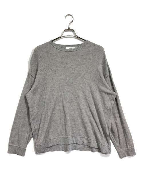 Graphpaper（グラフペーパー）Graphpaper (グラフペーパー) Wool Honeycomb Crew Neck Thermal グレー サイズ:1の古着・服飾アイテム