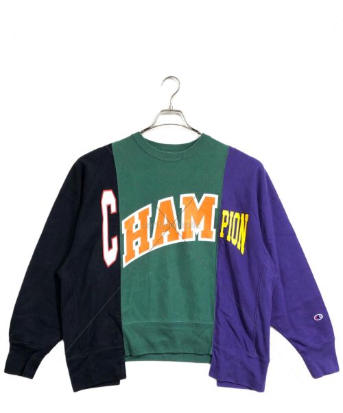 Champion REVERSE WEAVE（チャンピオンリバースウィーブ）Champion REVERSE WEAVE (チャンピオンリバースウィーブ) 再構築スウェット マルチカラー サイズ:Lの古着・服飾アイテム