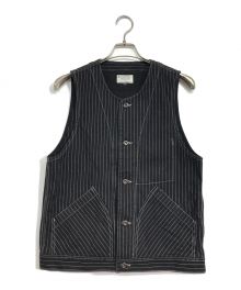 SCHOTT BROS.（ショットブロス）の古着「OLD HICKORY DENIM VEST/オールド　ヒッコリー　デニム　ベスト」｜ブラック