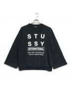 stussyステューシー）の古着「クルーネックスウェット」｜ブラック