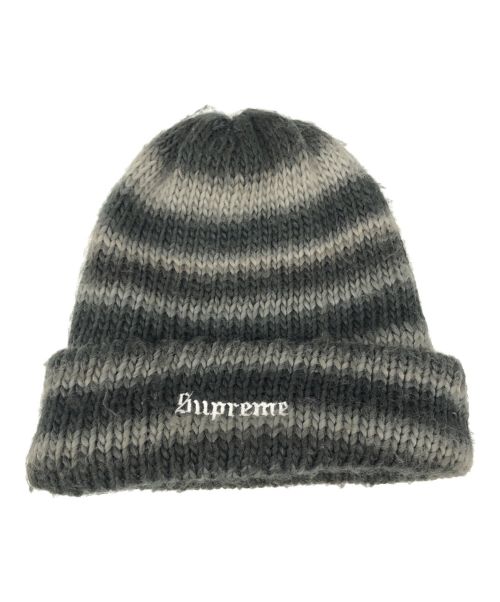 SUPREME（シュプリーム）Supreme (シュプリーム) Ombre Stripe Beanie グレーの古着・服飾アイテム