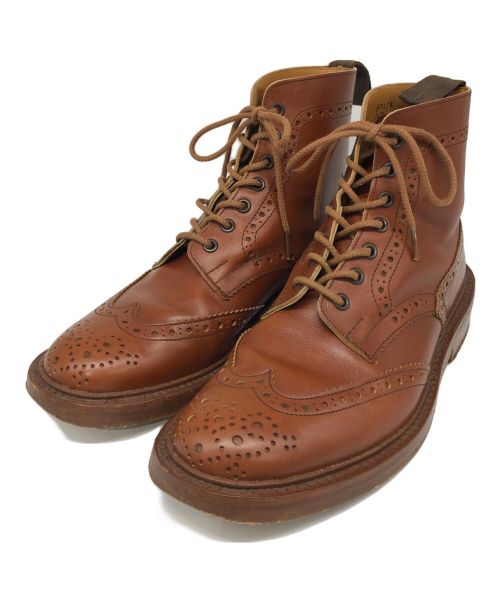 Tricker's（トリッカーズ）Tricker's (トリッカーズ) ウィングチップブーツ ブラウン サイズ:7 1/2の古着・服飾アイテム