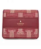 LANVIN COLLECTIONランバンコレクション）の古着「ジャガード二つ折り財布」｜レッド