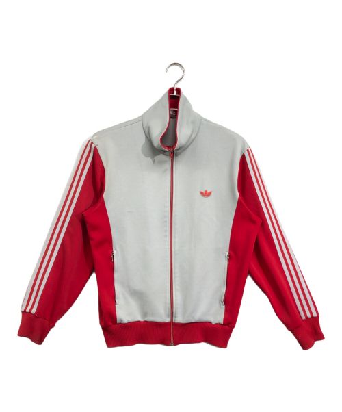 adidas（アディダス）adidas (アディダス) トラックジャケット レッド×グレー サイズ:Lの古着・服飾アイテム