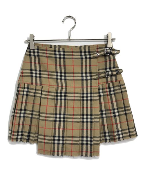 BURBERRY（バーバリー）BURBERRY (バーバリー) プリーツラップスカート ベージュ サイズ:UK2の古着・服飾アイテム