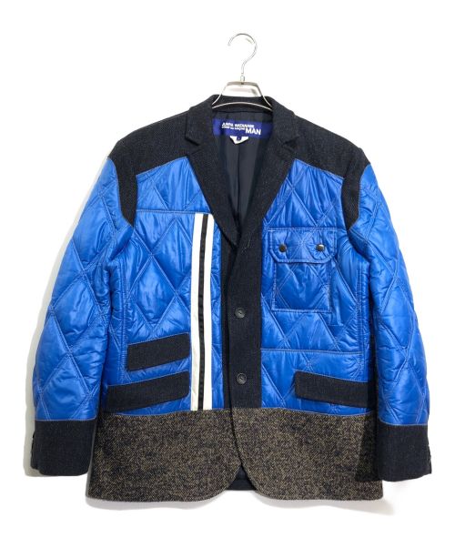 COMME des GARCONS JUNYA WATANABE MAN（コム デ ギャルソン ジュンヤ ワタナベ マン）COMME des GARCONS JUNYA WATANABE MAN (コム デ ギャルソン ジュンヤ ワタナベ マン) 切替ジャケット ブルー×ネイビー サイズ:Lの古着・服飾アイテム